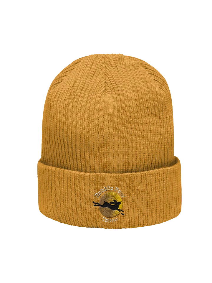Mustard Rabbit's Paw organic ribbed beanie preview
