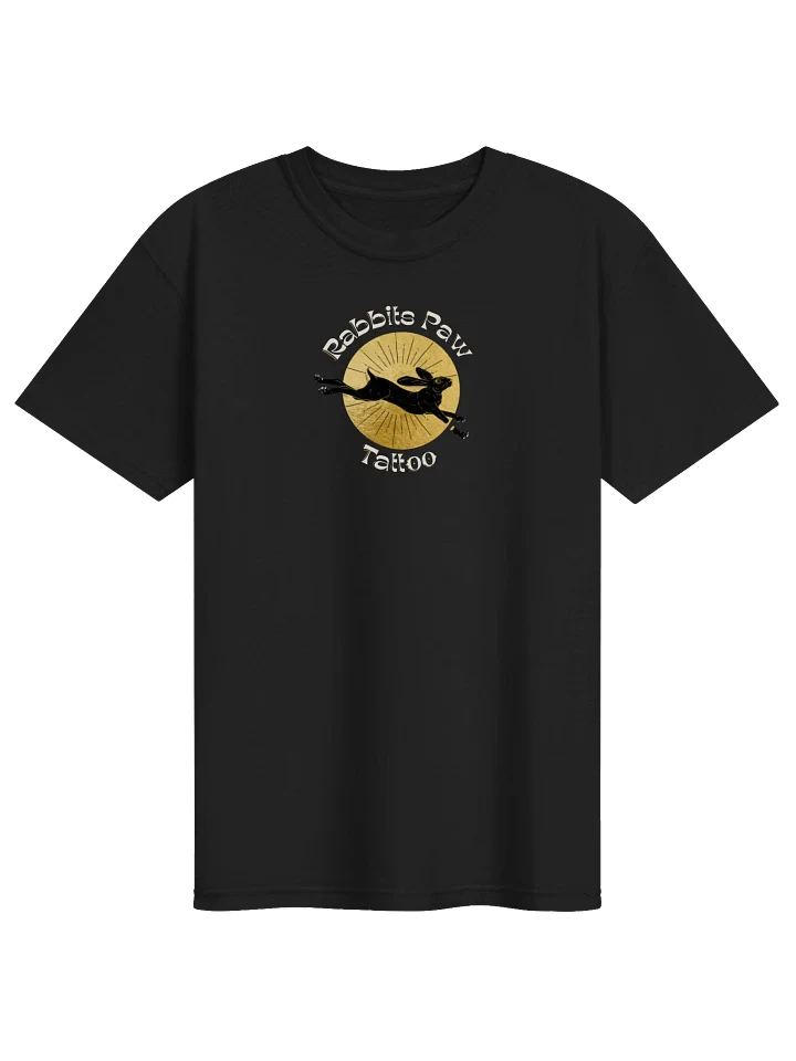Black and gold Rabbit's Paw signature tee preview